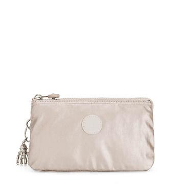 Bolsas Kipling Creativity Large Metallic Pouch Rosas | MX 2084ZU